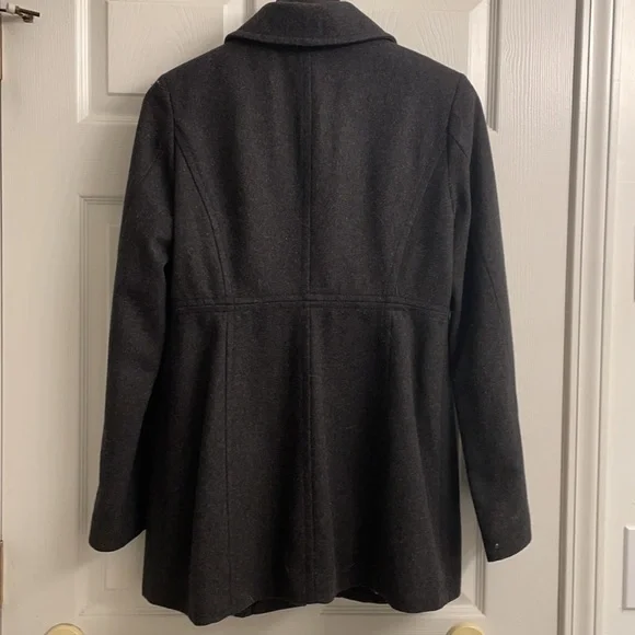 Dark Grey 4 Button Ruffle Lined Jacket M - Picture 4 of 4
